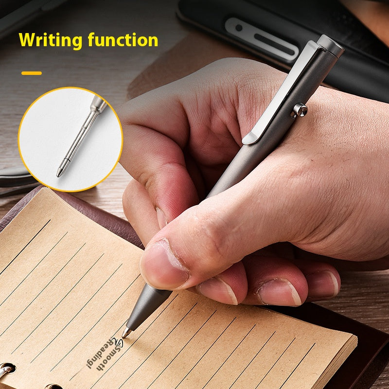 Titanium Multi-functional bolt tactical pen