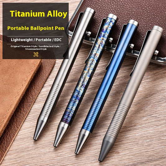 Titanium Multi-functional bolt  tactical pen